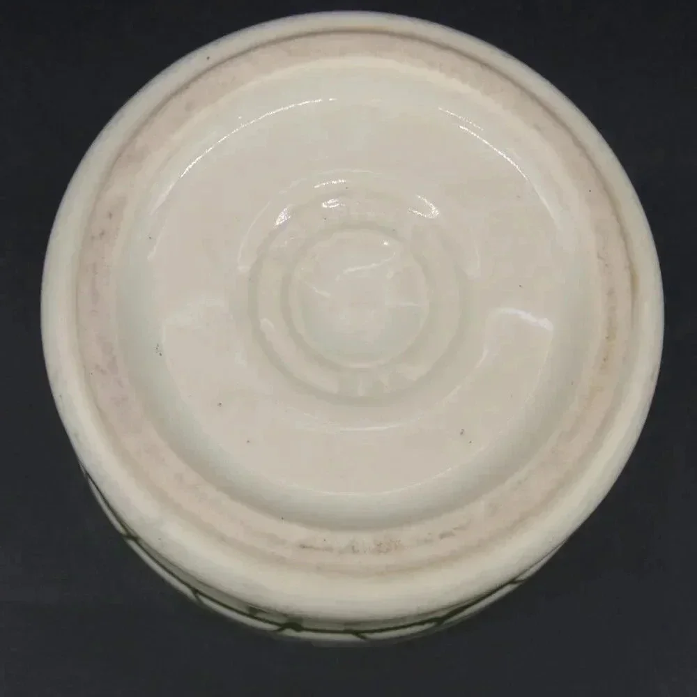 Hartstone Pottery Bowl Dish Ramekin Hand Painted Flowers Violets Pansy U.S.A.